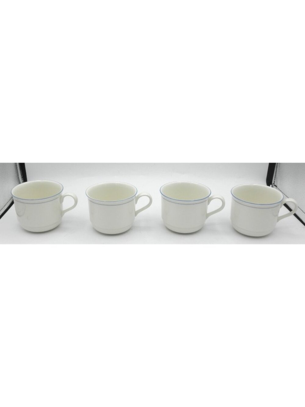 Sky Blue Pinstripes by Lenox 8 ounce Flat Cup Set of 4 Pattern Code: L SKBP